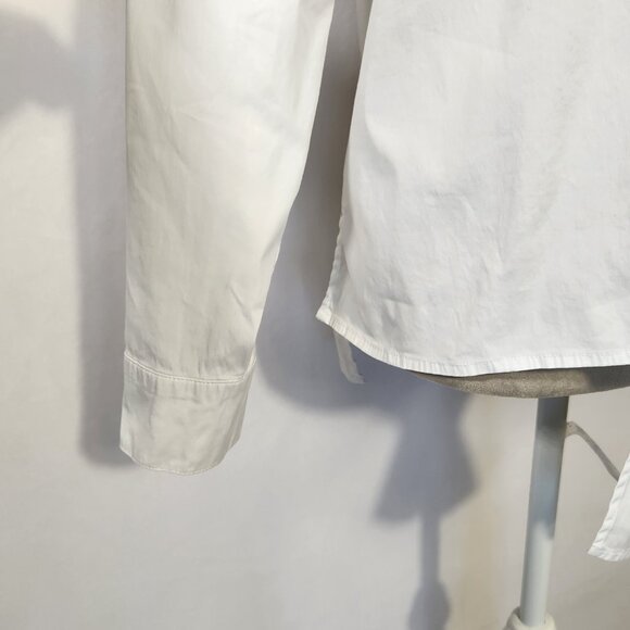 Habitat Clothes To Live In Size XL White V-Neck Button Down Tie Knot Front Top - Picture 7 of 16